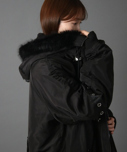 NYLAUS(ナイラス)の「【NYS】ファイヤーマンバックル N-2B フライトジャケット ブルゾン ファイヤーマンジャケット(ダウンジャケット/コート・メンズ・カーキ/ブラック・L/M)」の19枚目の写真