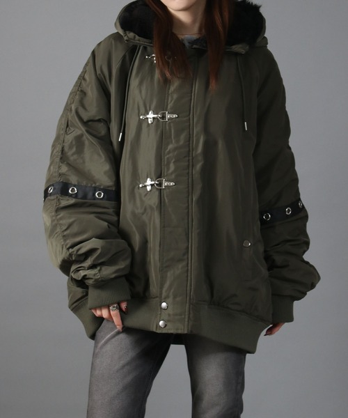 NYLAUS(ナイラス)の「【NYS】ファイヤーマンバックル N-2B フライトジャケット ブルゾン ファイヤーマンジャケット(ダウンジャケット/コート・メンズ・カーキ/ブラック・L/M)」の7枚目の写真