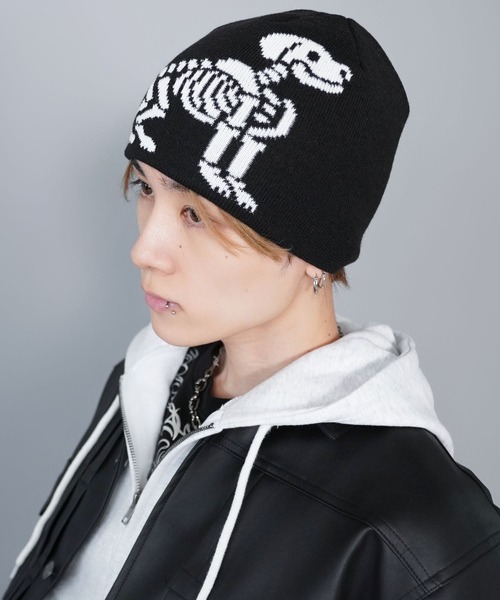 SPINNS（スピンズ）の「シングルニットビーニー/ボーンドッグ（ニットキャップ/ビーニー・メンズ・ブラック・ONESIZE）」の8枚目の写真