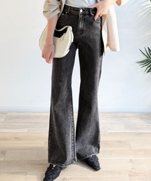 classicalelf（クラシカルエルフ）の「【予約受付中】憧れ美脚のマストアイテム！フレアストレッチデニムパンツ（デニムパンツ）」