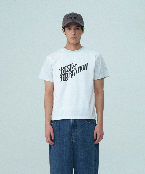 Rest&Recreation（レストアンドレクリエーション）の「ウェーブ ロゴ カラーリング Tシャツ - ホワイト（Tシャツ/カットソー・メンズ・その他・MEDIUM/SMALL）」の4枚目の写真