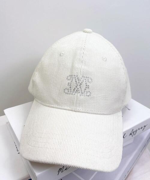 INGNI（イング）の「ラインストーンロゴキャップ（キャップ・レディース・アイボリー/ブラック/キャメル・ONE SIZE）」の2枚目の写真