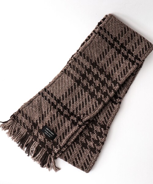 John branigan（ジョンブラニガン）の「【John Branigan/ジョン・ブラニガン】別注ニットロングマフラー18（マフラー・メンズ・ブラウン系その他/ブラック系その他/ブルー系その他・FREE）」の2枚目の写真