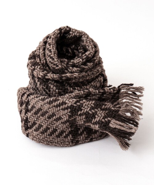 John branigan（ジョンブラニガン）の「【John Branigan/ジョン・ブラニガン】別注ニットロングマフラー18（マフラー・メンズ・ブラウン系その他/ブラック系その他/ブルー系その他・FREE）」の22枚目の写真