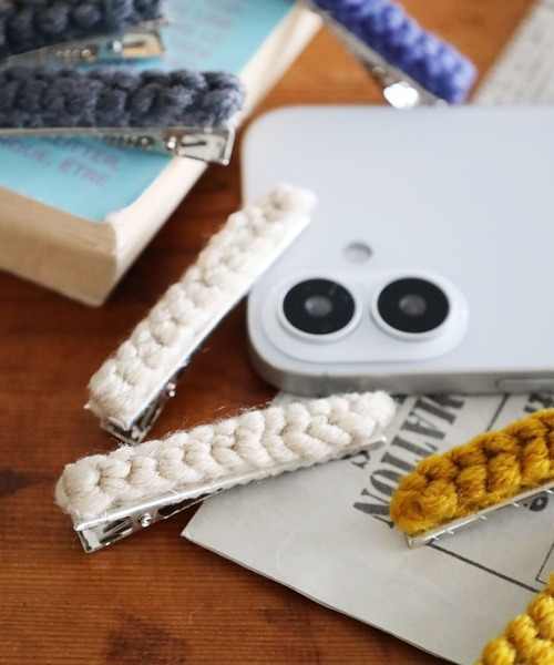 niko and...（ニコアンド）の「ニット2SETヘアクリップ（バレッタ/ヘアクリップ・レディース・イエロー/グレー/ブルー/アイボリー・0）」の3枚目の写真