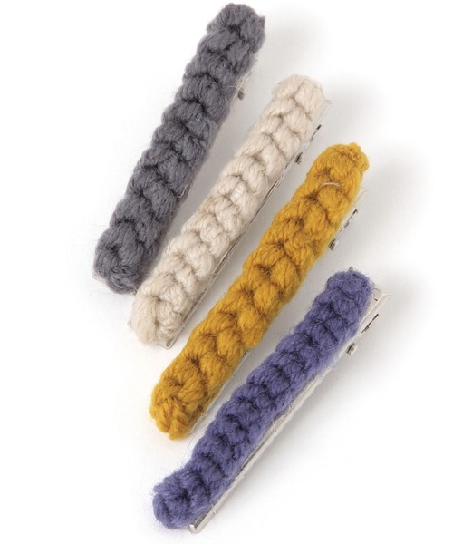 ニット2SETヘアクリップ（バレッタ/ヘアクリップ）｜niko and