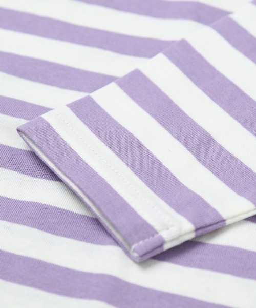 DILASH（ディラッシュ）の「ボーダー長袖ドルマンTシャツ（Tシャツ/カットソー・キッズ・パープル/グリーン/ブルー・120/110/100/90/130）」の6枚目の写真