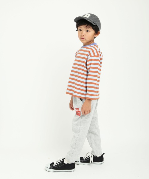 DILASH（ディラッシュ）の「ボーダー長袖ドルマンTシャツ（Tシャツ/カットソー・キッズ・パープル/グリーン/ブルー・120/110/100/90/130）」の18枚目の写真