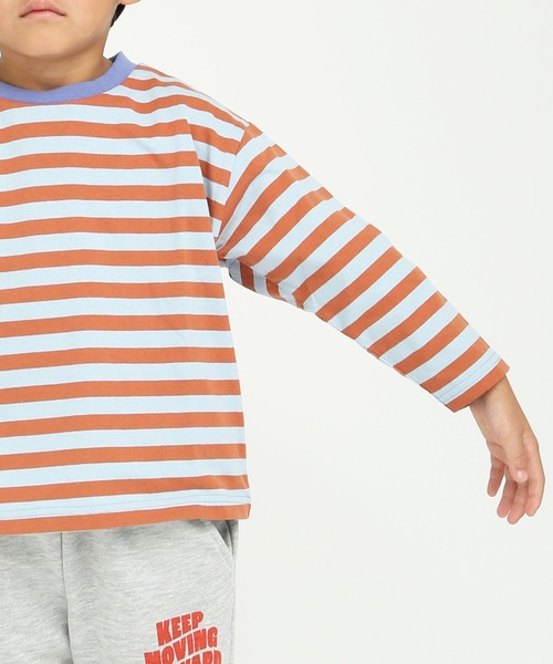 DILASH（ディラッシュ）の「ボーダー長袖ドルマンTシャツ（Tシャツ/カットソー・キッズ・パープル/グリーン/ブルー・120/110/100/90/130）」の19枚目の写真