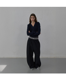 LCDC TM（エルシーディーシーティーエム）の「LAYERED CHECK SWEATPANTS (CLASSIC BLACK)（スウェットパンツ）」