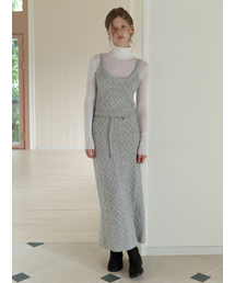 RE_L（リエル）の「Violet knit skirt (melange gray)（スカート）」