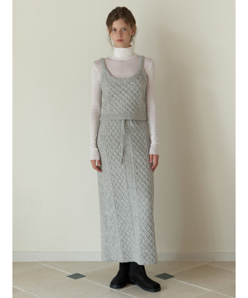 RE_L(リエル)の「Violet knit skirt (melange gray)(スカート・レディース・その他・SMALL/MEDIUM)」の3枚目の写真