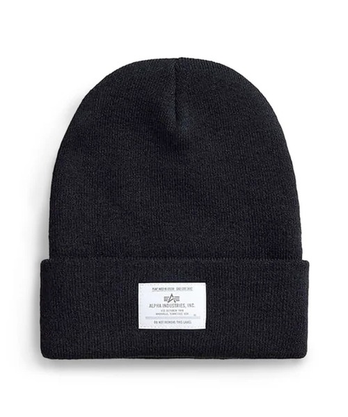 Alpha Industries（アルファインダストリーズ）の「ALPHA-ESSENTIAL BEANIE（ニットキャップ/ビーニー・メンズ・ホワイト/ブラウン/ブラック・FREE）」の2枚目の写真