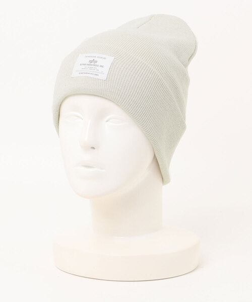 Alpha Industries（アルファインダストリーズ）の「ALPHA-ESSENTIAL BEANIE（ニットキャップ/ビーニー・メンズ・ホワイト/ブラウン/ブラック・FREE）」の8枚目の写真