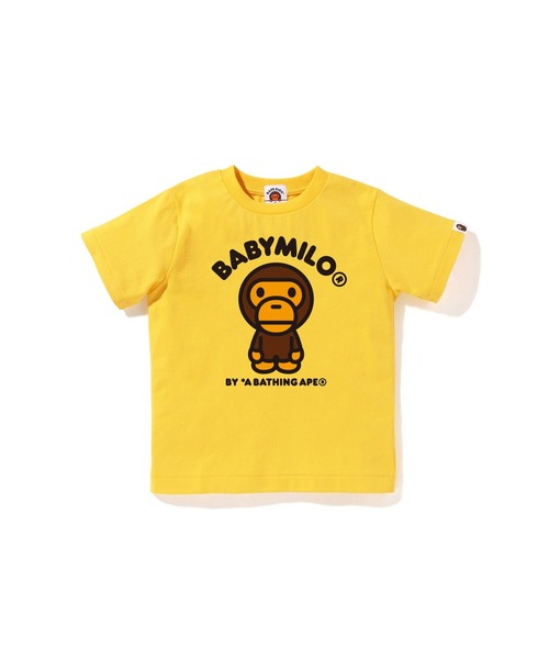 A BATHING APE(アベイシングエイプ)の「BABY MILO TEE(Tシャツ/カットソー・キッズ・イエロー/ピンク/ブラック/ホワイト・140/90/130/120/100/110)」の1枚目の写真