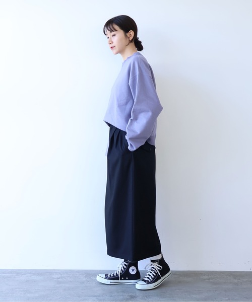 yuni（ユニ　）の「washable wool コクーンスカート（スカート・レディース・ブラック/グレー・FREE）」の4枚目の写真