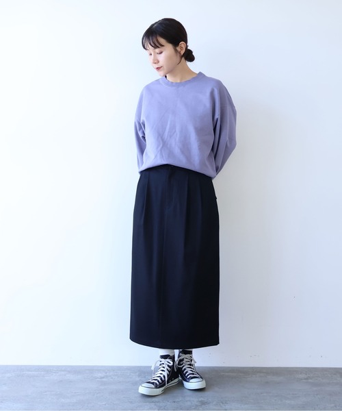 yuni（ユニ　）の「washable wool コクーンスカート（スカート・レディース・ブラック/グレー・FREE）」の3枚目の写真