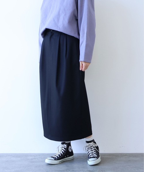 yuni（ユニ　）の「washable wool コクーンスカート（スカート・レディース・ブラック/グレー・FREE）」の8枚目の写真