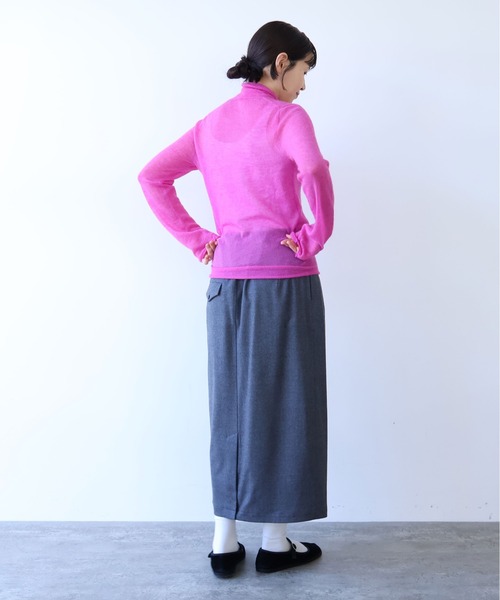 yuni（ユニ　）の「washable wool コクーンスカート（スカート・レディース・ブラック/グレー・FREE）」の13枚目の写真