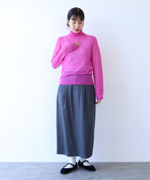 yuni（ユニ　）の「washable wool コクーンスカート（スカート・レディース・ブラック/グレー・FREE）」の10枚目の写真