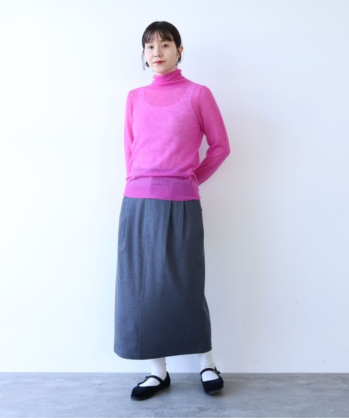 yuni（ユニ　）の「washable wool コクーンスカート（スカート・レディース・ブラック/グレー・FREE）」の11枚目の写真