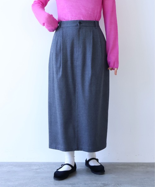 yuni（ユニ　）の「washable wool コクーンスカート（スカート・レディース・ブラック/グレー・FREE）」の14枚目の写真