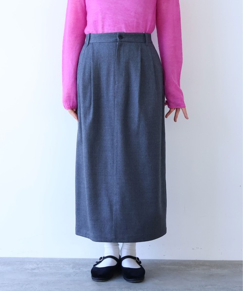 yuni（ユニ　）の「washable wool コクーンスカート（スカート・レディース・ブラック/グレー・FREE）」の19枚目の写真