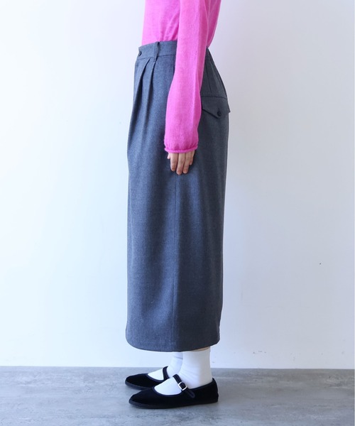 yuni（ユニ　）の「washable wool コクーンスカート（スカート・レディース・ブラック/グレー・FREE）」の20枚目の写真