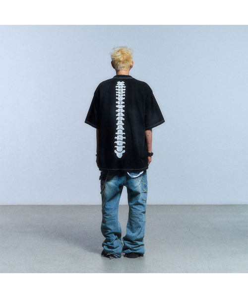 SCHISM INDUCING(スキズムインデューシング)の「RIB CAGE T SHIRT_BLACK(Tシャツ/カットソー・レディース・その他・MEDIUM/LARGE)」の7枚目の写真
