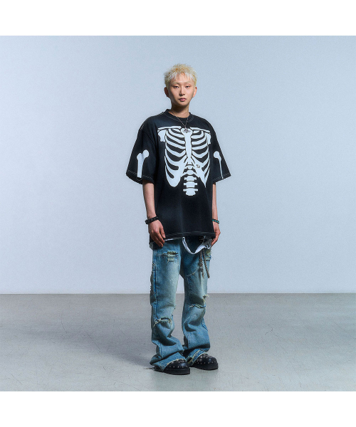 SCHISM INDUCING(スキズムインデューシング)の「RIB CAGE T SHIRT_BLACK(Tシャツ/カットソー・レディース・その他・MEDIUM/LARGE)」の16枚目の写真