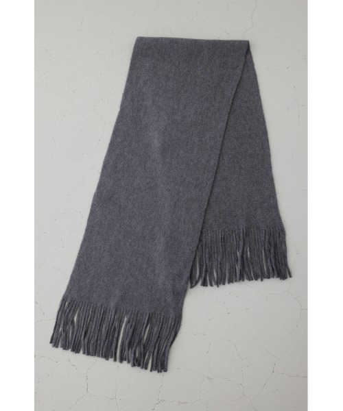 AZUL by moussy（アズールバイマウジー）の「ソフトタッチニットフリンジストール（マフラー・レディース・アイボリー/チャコールグレー/ミント/ピンク・FREE）」の13枚目の写真