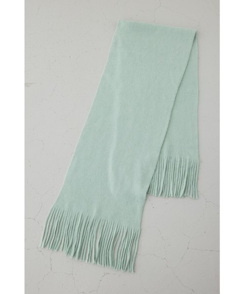 AZUL by moussy（アズールバイマウジー）の「ソフトタッチニットフリンジストール（マフラー・レディース・アイボリー/チャコールグレー/ミント/ピンク・FREE）」の19枚目の写真