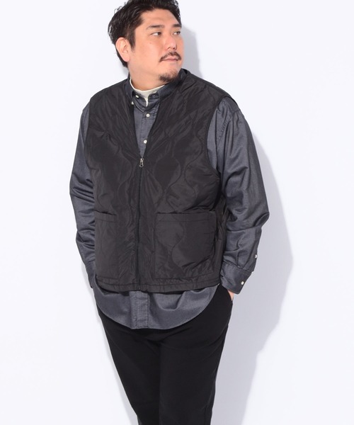 B&T CLUB(ビーティークラブ)の「B&T CLUB (ビーアンドティークラブ) EVOL-TEX 3WAY 中綿ベストライナー フード収納 フルジップ ジャケット(ダウンジャケット/コート・メンズ・ブラック/ダークグレー・X1(3L~4L)/X2(4L~5L)/X3(6L~7L))」の7枚目の写真