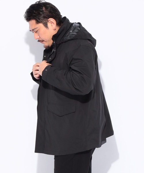 B&T CLUB(ビーティークラブ)の「B&T CLUB (ビーアンドティークラブ) EVOL-TEX 3WAY 中綿ベストライナー フード収納 フルジップ ジャケット(ダウンジャケット/コート・メンズ・ブラック/ダークグレー・X1(3L~4L)/X2(4L~5L)/X3(6L~7L))」の10枚目の写真