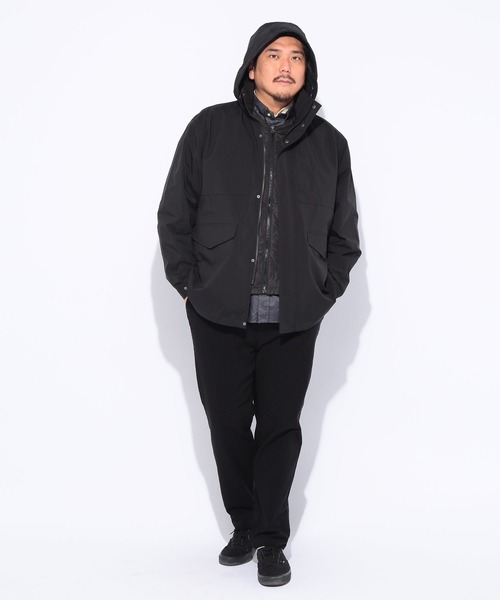 B&T CLUB(ビーティークラブ)の「B&T CLUB (ビーアンドティークラブ) EVOL-TEX 3WAY 中綿ベストライナー フード収納 フルジップ ジャケット(ダウンジャケット/コート・メンズ・ブラック/ダークグレー・X1(3L~4L)/X2(4L~5L)/X3(6L~7L))」の13枚目の写真