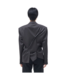 KIMZISU（キムジス）の「DOZI - Pinched Oversize Tailored Jacket _ Dark Grey（テーラードジャケット）」