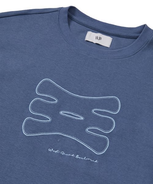 WEST GRAND BOULEVARD(ウエストグランドブルバード)の「スケッチオーバーサイズクロップスウェット ASH BLUE(スウェット・レディース・その他・ONE)」の5枚目の写真