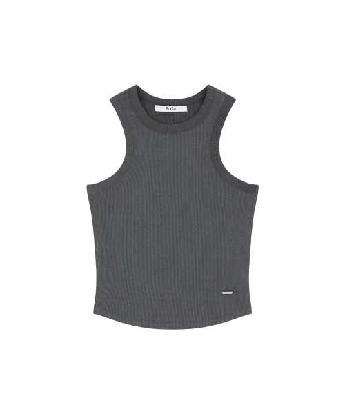 THEPORTA(ザ ポルタ)の「ESSENTIAL RIBBED TANK TOP, CHARCOAL(Tシャツ/カットソー・レディース・その他・FREE)」の2枚目の写真