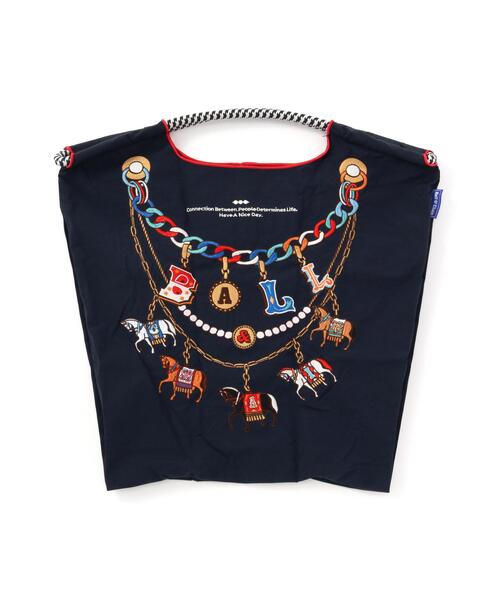 Ball&Chain(ボールアンドチェーン)の「Ball&Chain(ボールアンドチェーン) HORSE CHARM/Mサイズ(エコバッグ/サブバッグ・レディース・ネイビー/ベージュ/オレンジ・F)」の2枚目の写真
