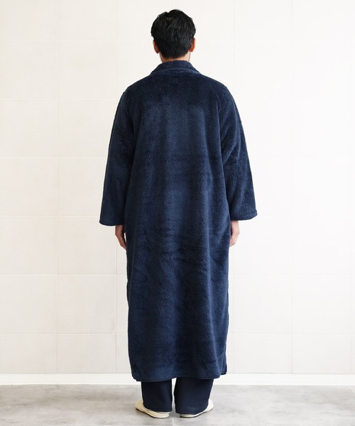 jiggys shop(ジギーズショップ)の「着る毛布 モコボアルームコート あったかルームウェア(ルームウェア/パジャマ・メンズ・ネイビー/ブラウン/ブラック/チャコールグレー/アイボリー・FREE)」の18枚目の写真