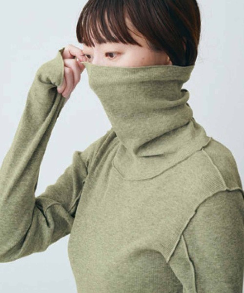 IEDIT（イディット）の「【パジャマインナー】ＩＥＤＩＴ　綿１００％吸湿発熱＆シアバター加工の肌心地やさしい「ほか綿」インナーセット（インナーウェア/肌着・レディース・グリーン/チャコールグレー/グレイッシュベージュ・3L/LL/L/M/S/4L）」の10枚目の写真