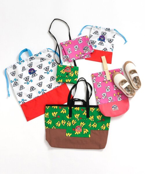 BREEZE（ブリーズ）の「one by more　巾着(L)（ポーチ・キッズ・オフホワイト/ピンク/グリーン・LARGE）」の15枚目の写真