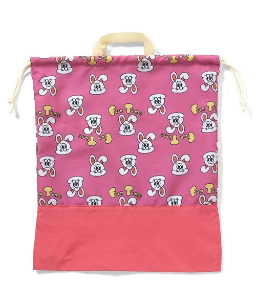 BREEZE（ブリーズ）の「one by more　巾着(L)（ポーチ・キッズ・オフホワイト/ピンク/グリーン・LARGE）」の14枚目の写真