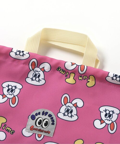 BREEZE（ブリーズ）の「one by more　巾着(L)（ポーチ・キッズ・オフホワイト/ピンク/グリーン・LARGE）」の8枚目の写真