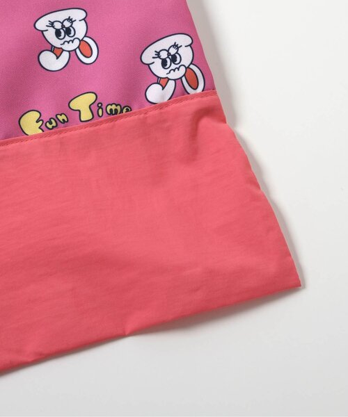 BREEZE（ブリーズ）の「one by more　巾着(L)（ポーチ・キッズ・オフホワイト/ピンク/グリーン・LARGE）」の12枚目の写真