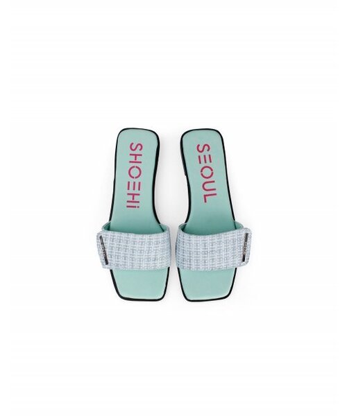 SHOEHI(シューハイ)の「メラニ ベルクロ ラタン ミュール サンダル S1118 (3カラー)(サンダル・レディース・ブラック/アイボリー/ミント・22.5cm/23cm/23.5cm/24cm/24.5cm/25cm)」の8枚目の写真