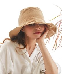 SLEEPYSLIP（スリーピースリップ）の「[unisex]MOOD LINEN BEIGE BUCKET HAT（ハット）」