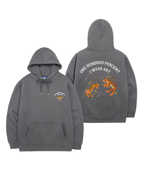 OHP(ワンハンドレッドパーセント)の「OHPxHARMONIA ホラグマ二匹 起毛フードパーカー6(パーカー・メンズ・Beige/ブラック/ダークグレー・2XL/L/M(95)/XL/4XL/3XL)」の3枚目の写真