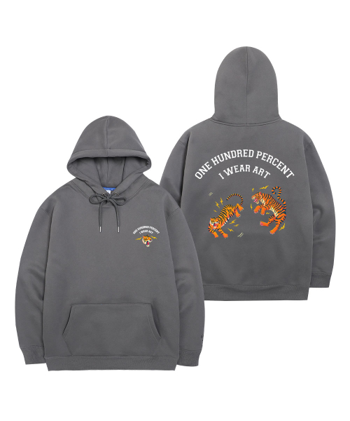 OHP(ワンハンドレッドパーセント)の「OHPxHARMONIA ホラグマ二匹 起毛フードパーカー6(パーカー・メンズ・Beige/ブラック/ダークグレー・2XL/L/M(95)/XL/4XL/3XL)」の8枚目の写真