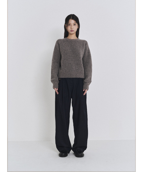 POKER FACE（ポーカーフェイス）の「(W)COMFORT ROUND NECK KINT OATMEAL（ニット/セーター・レディース・オートミール・46）」の3枚目の写真